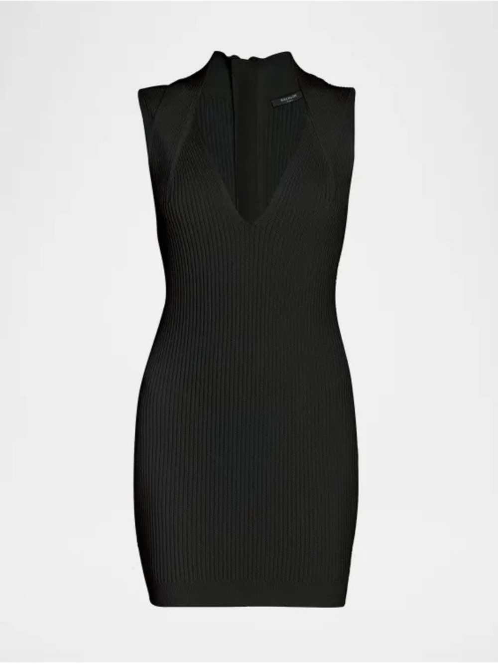 NWT Balmain Crossover V-Neck Knit Mini Dress size 42/US 10